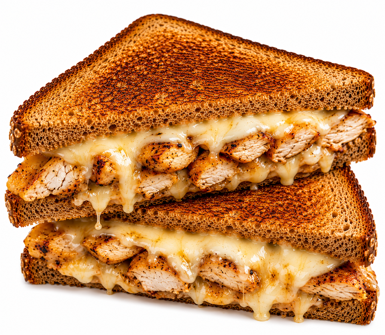 Brown Toast Chicken & Cheese