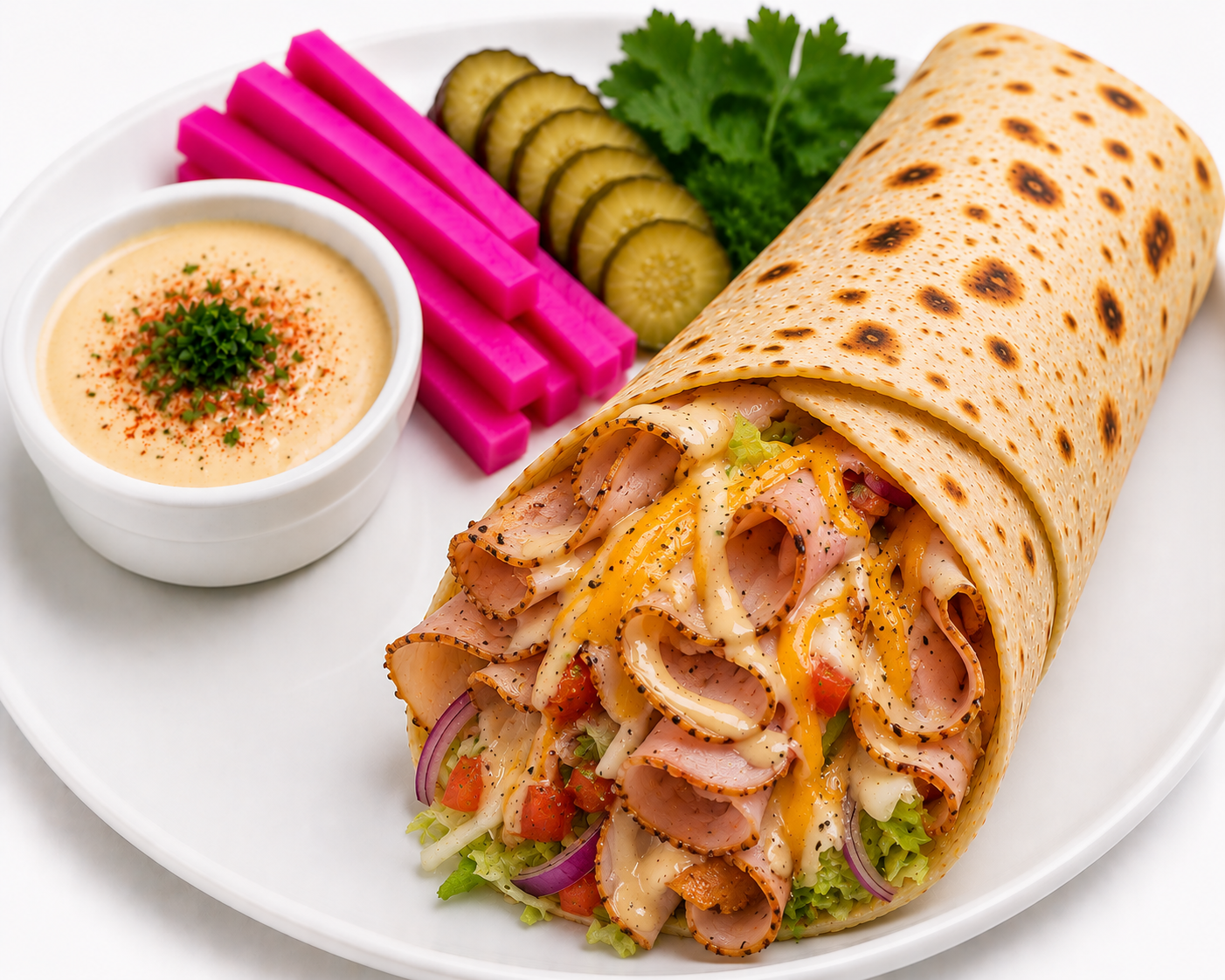 Smoked Turkey With Cheese Mix Roll