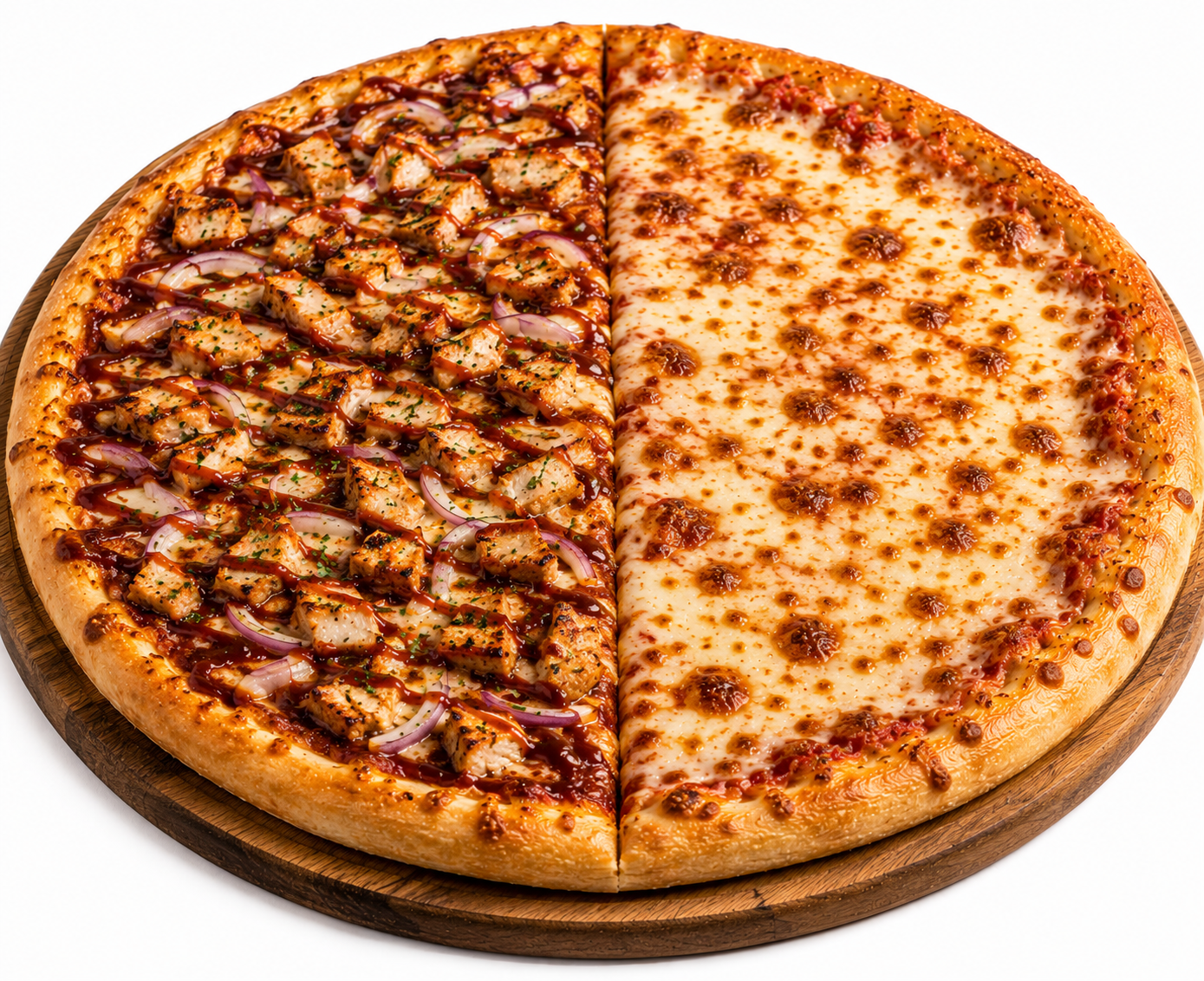 Half Chicken BBQ Pizza