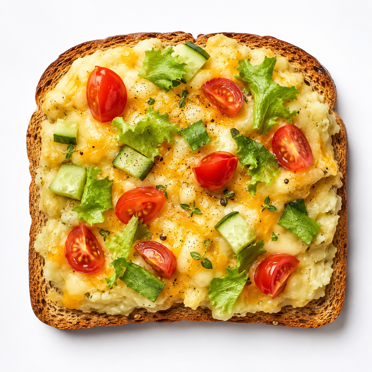 Cheesy Baked Potato Whole Wheat Toast