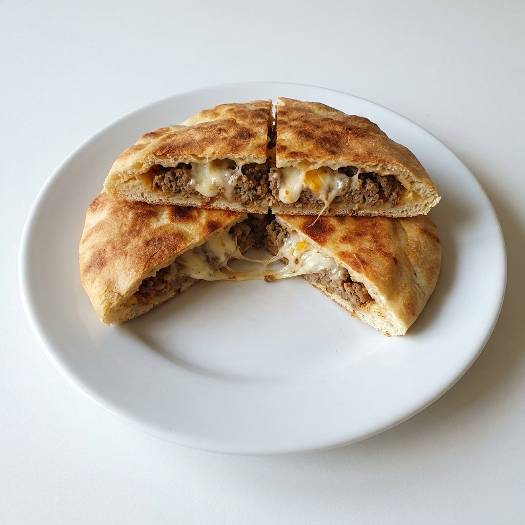Hawawshi with Minced Meat and Mozzarella