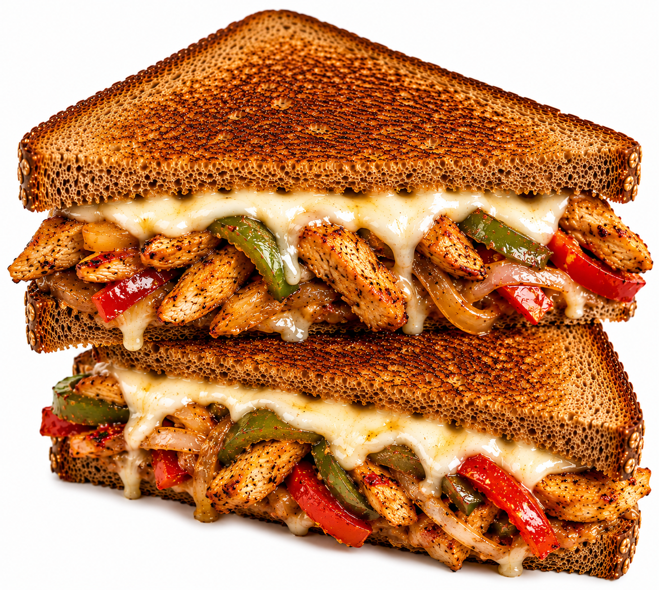 Brown Toast Chicken Fajita