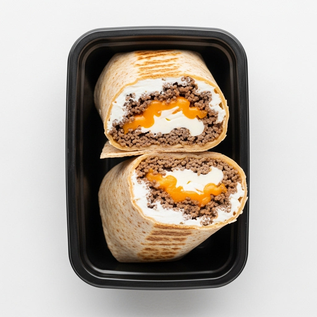 Cheesy Lean Ground Beef Wrap