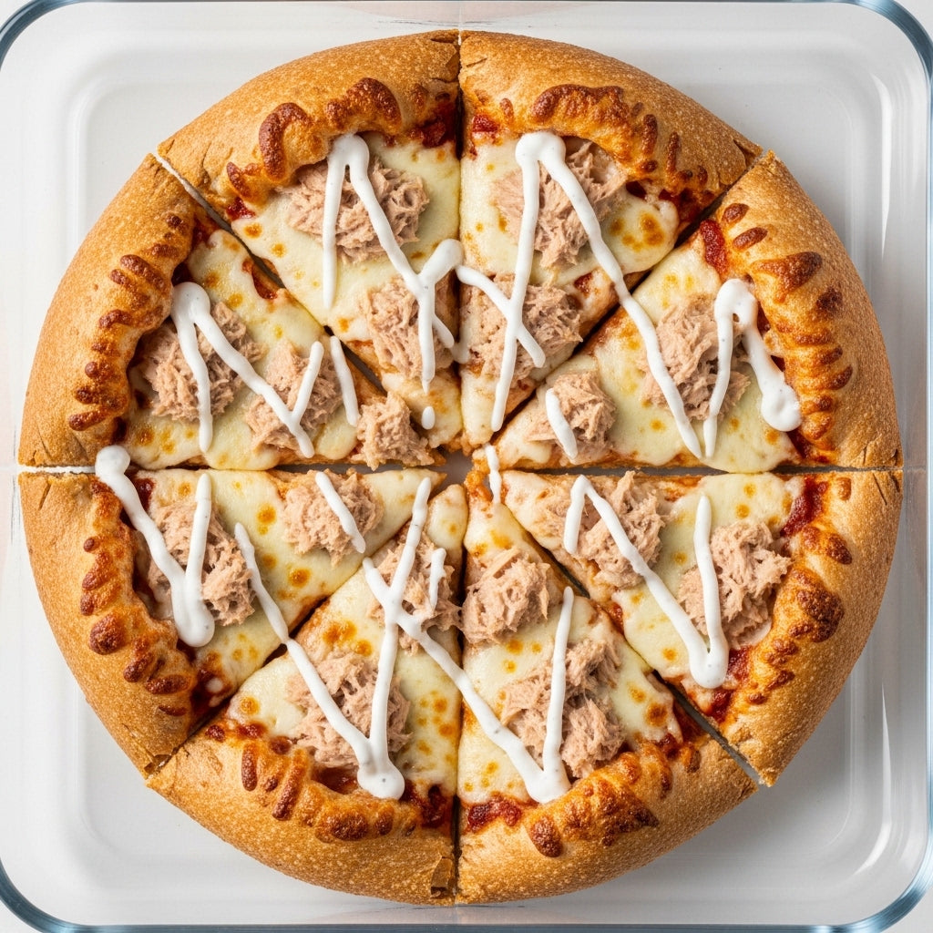 Healthy Whole Grain Tuna Ranch Stuffed Crust Pizza