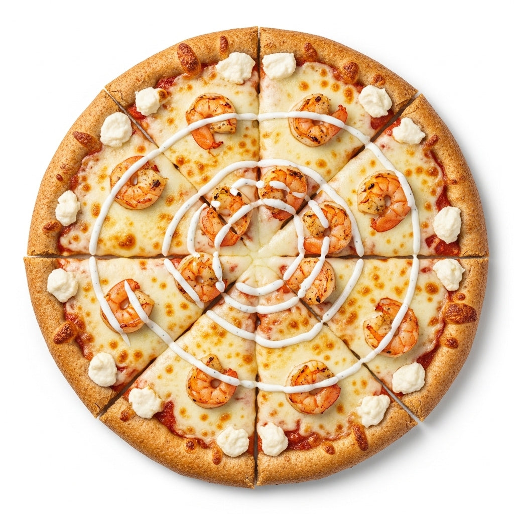 Whole Grain Shrimp Ranch Pizza