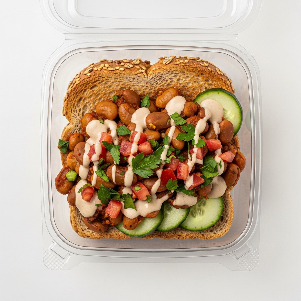 Whole Wheat Fava Bean & Tahini Toast