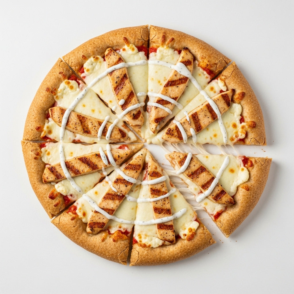 Wholesome Whole Grain Chicken Ranch Pizza